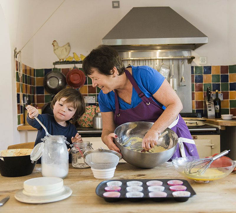 Kitchen-Grandma-and-Grandson Kitchen-Grandma-and-Grandson